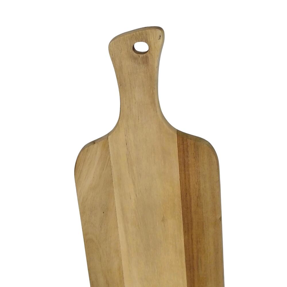 Wooden Long Narrow Charcuterie Chopping Board 22x6 Inches 27 Inch Total Length - Picture 6 of 7